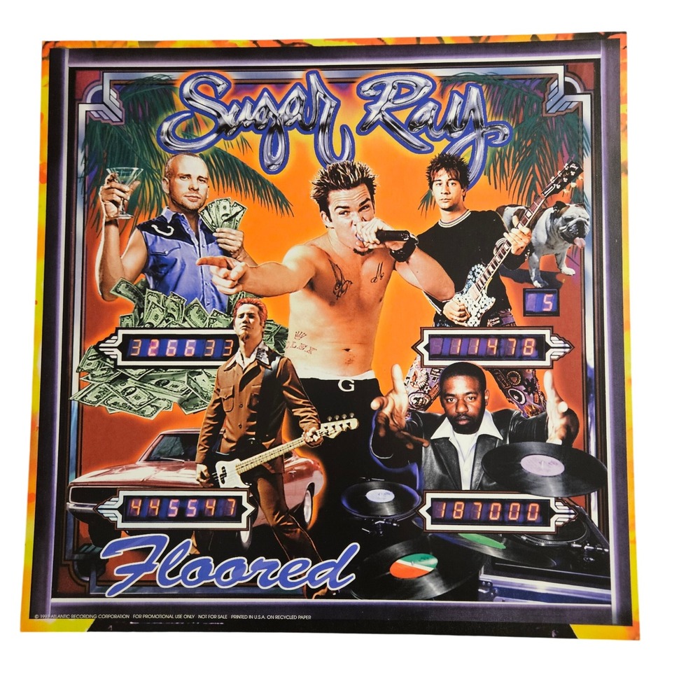 Sugar Ray Floored 1997 Promo Flat Album Poster 12x12 Double‎ Sided Atlantic Rock